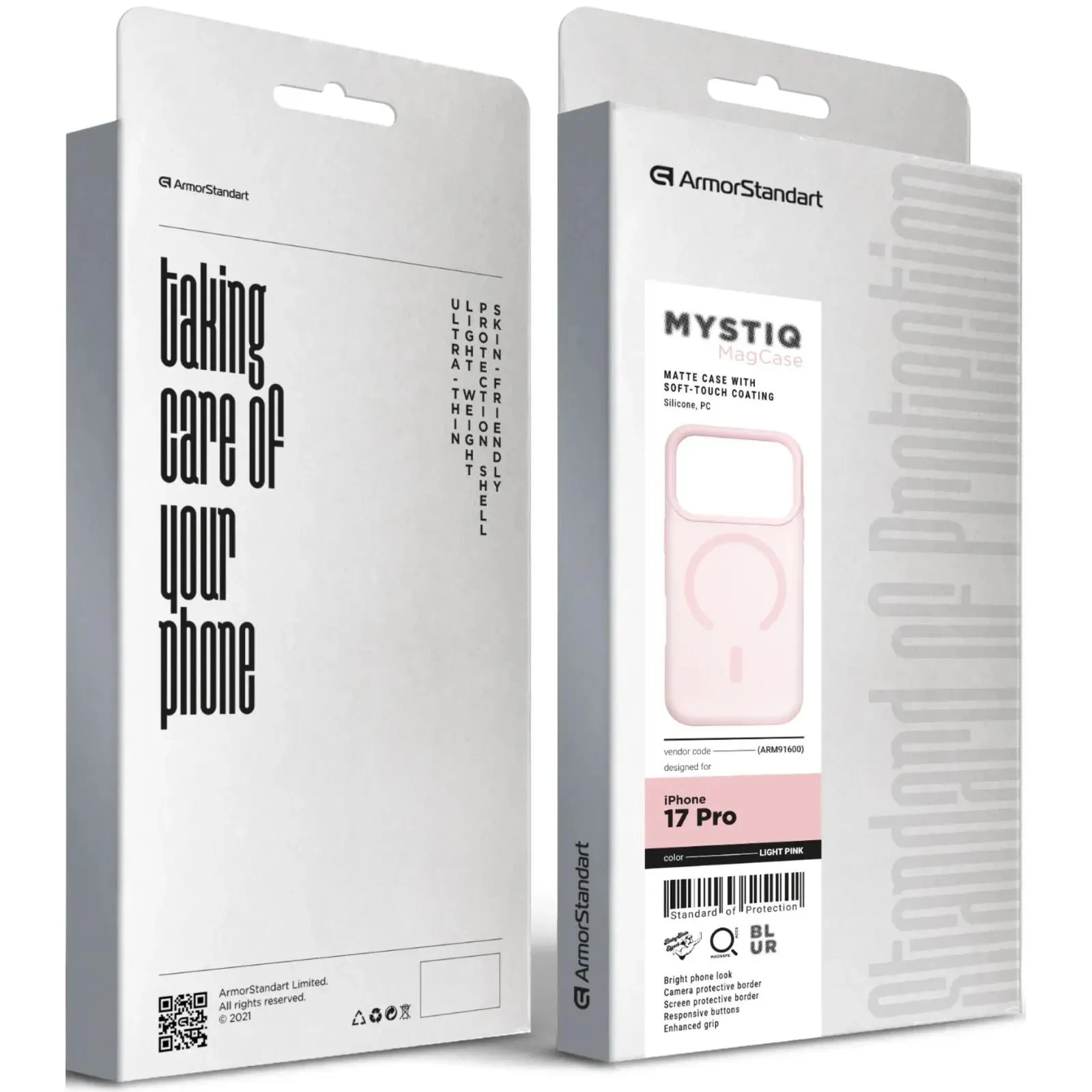 Чехол для мобильного телефона Armorstandart Mystiq MagCase Apple iPhone 17 Pro Light Pink (ARM91600) (UA)