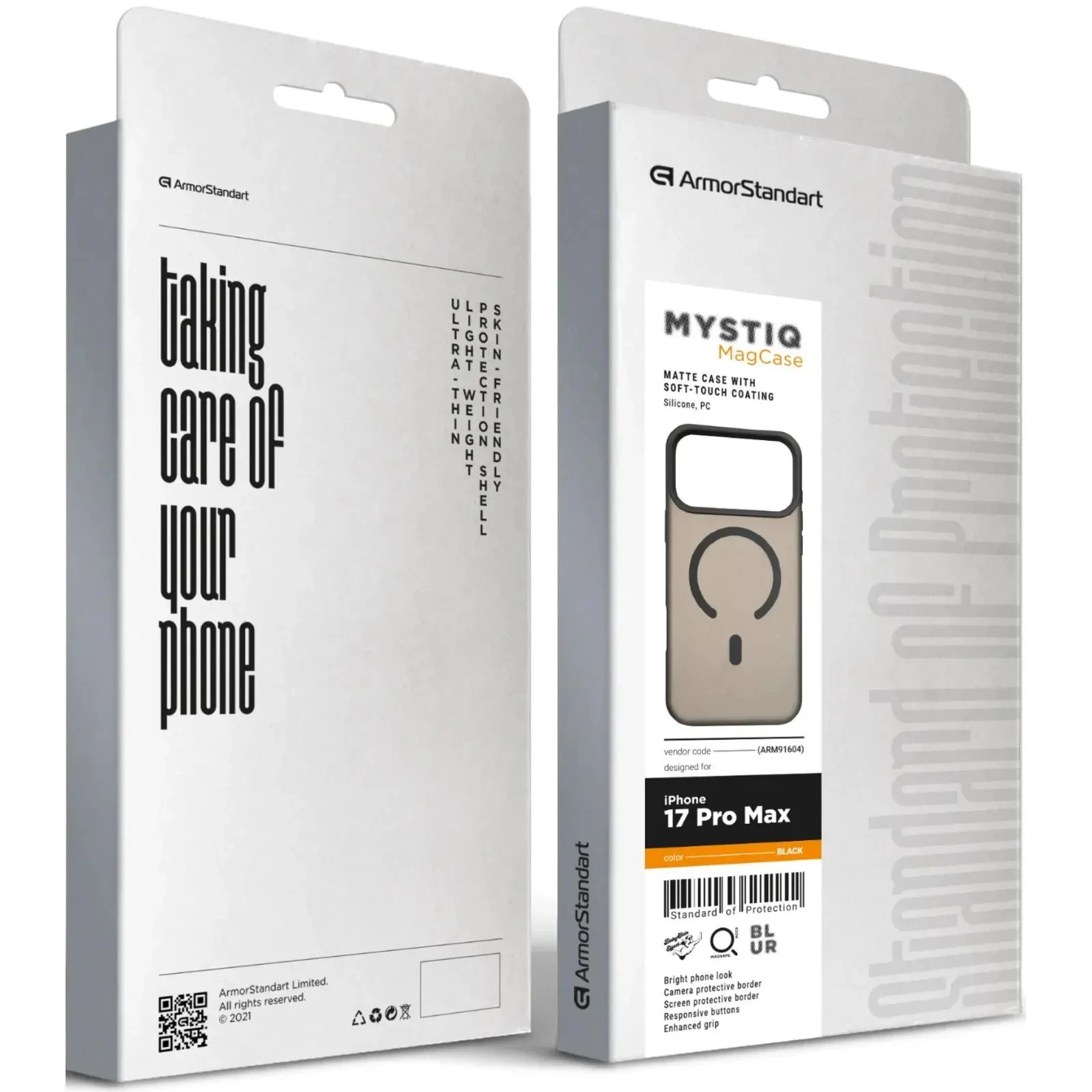 Чехол для мобильного телефона Armorstandart Mystiq MagCase Apple iPhone 17 Pro Max Black (ARM91604) (UA)