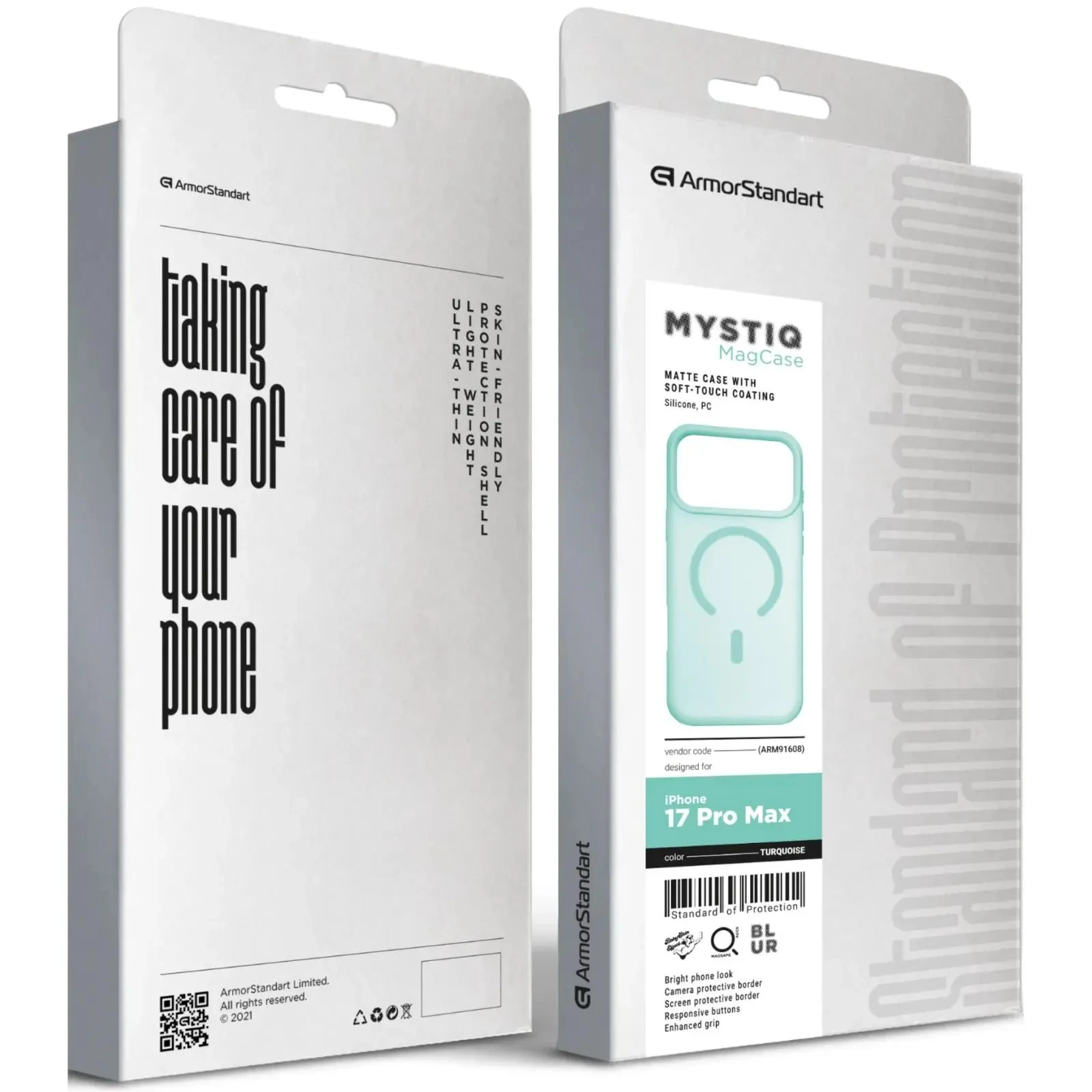 Чохол для мобільного телефону Armorstandart Mystiq MagCase Apple iPhone 17 Pro Max Turquoise (ARM91608) (UA)