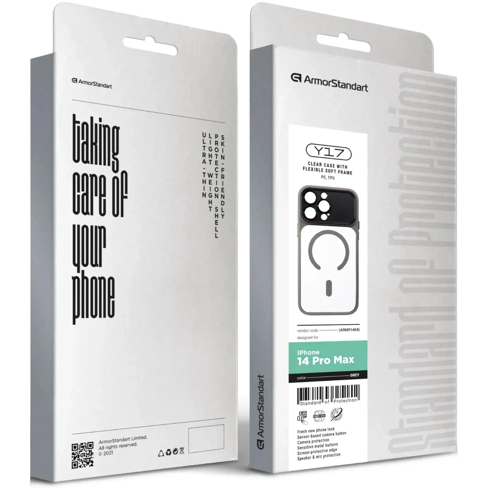 Чехол для мобильного телефона Armorstandart Y17 MagCase Apple iPhone 14 Pro Max Grey (ARM91484) (UA)