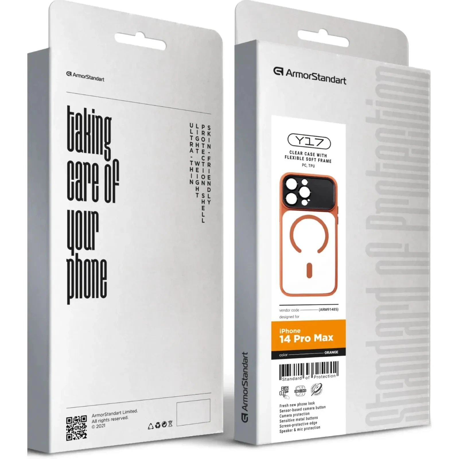 Чехол для мобильного телефона Armorstandart Y17 MagCase Apple iPhone 14 Pro Max Orange (ARM91485) (UA)