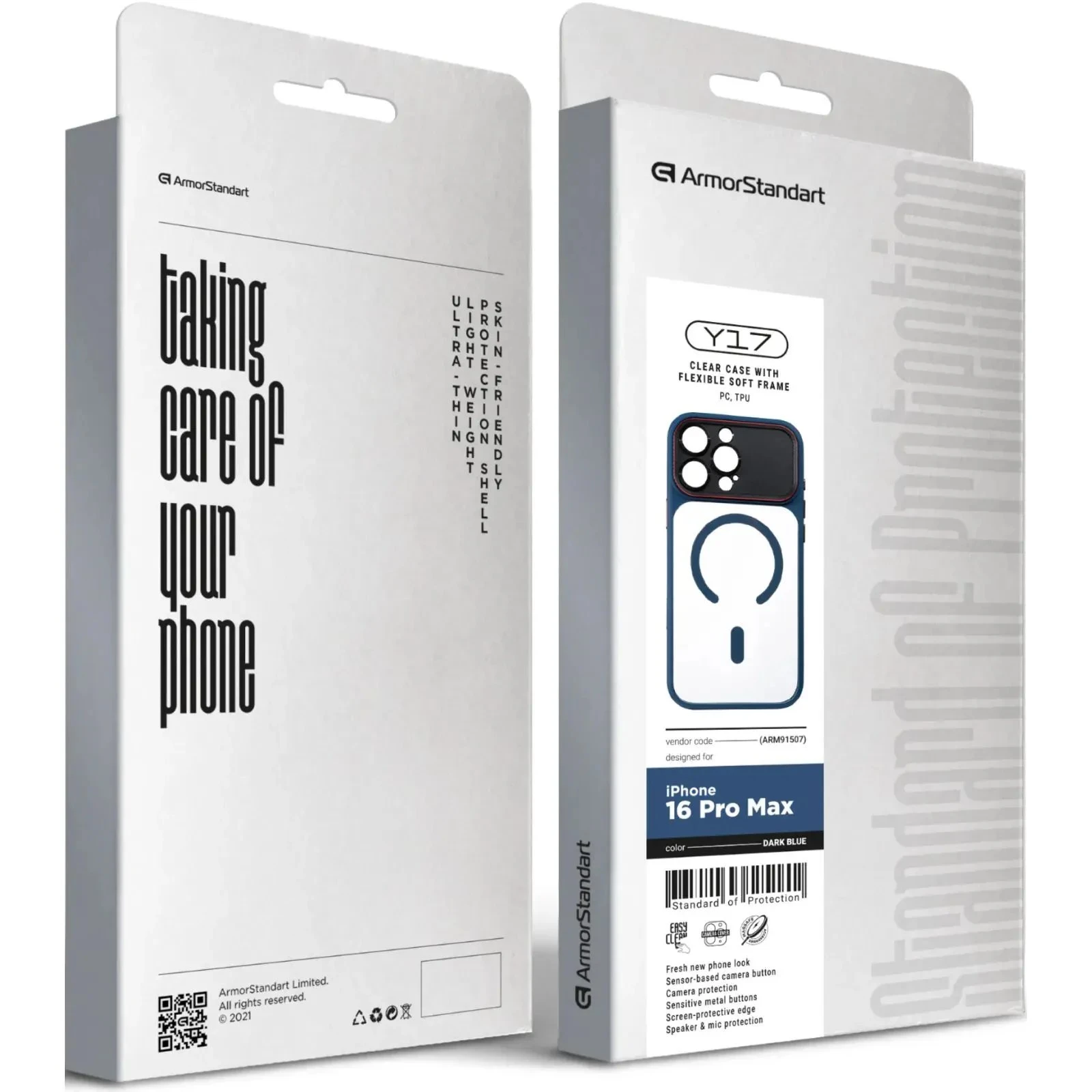 Чехол для мобильного телефона Armorstandart Y17 MagCase Apple iPhone 16 Pro Max Dark Blue (ARM91507) (UA)