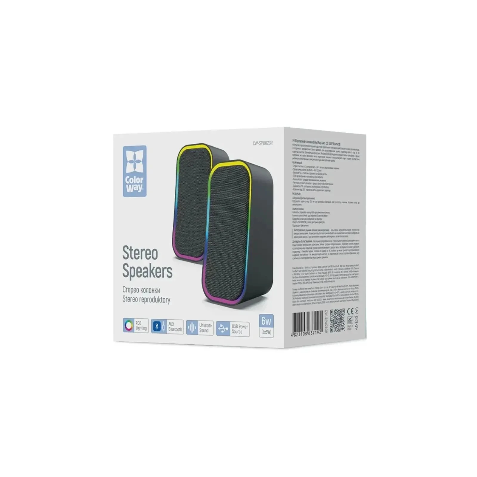 ColorWay Aura 2.0 USB/Bluetooth Gray (CW-SPU02GR) (UA)
