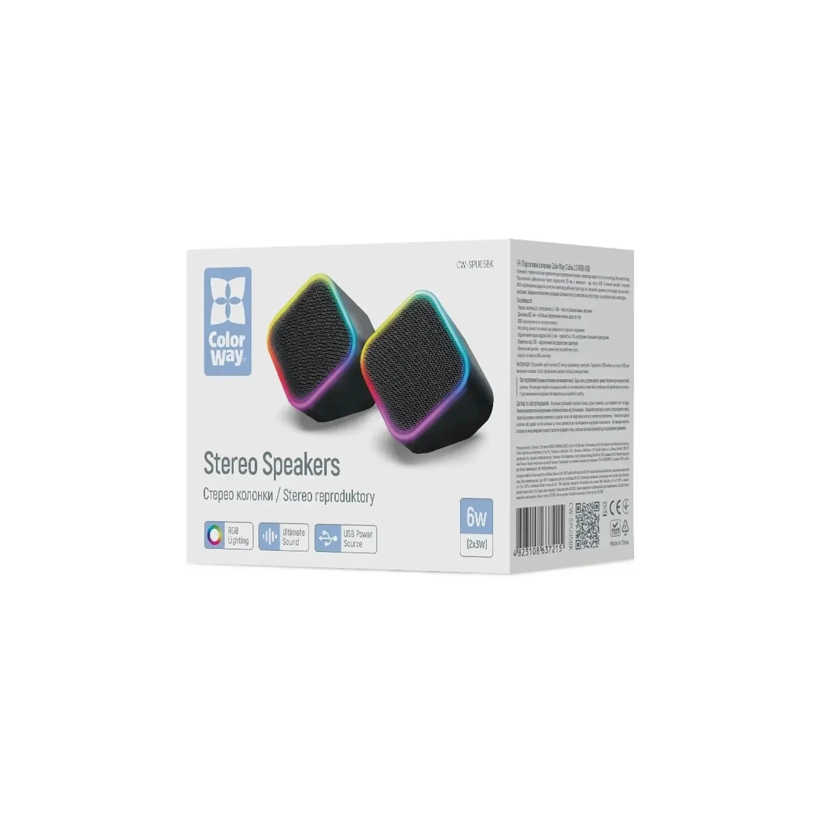ColorWay Cubix 2.0 RGB USB Black (CW-SPU05BK) (UA)