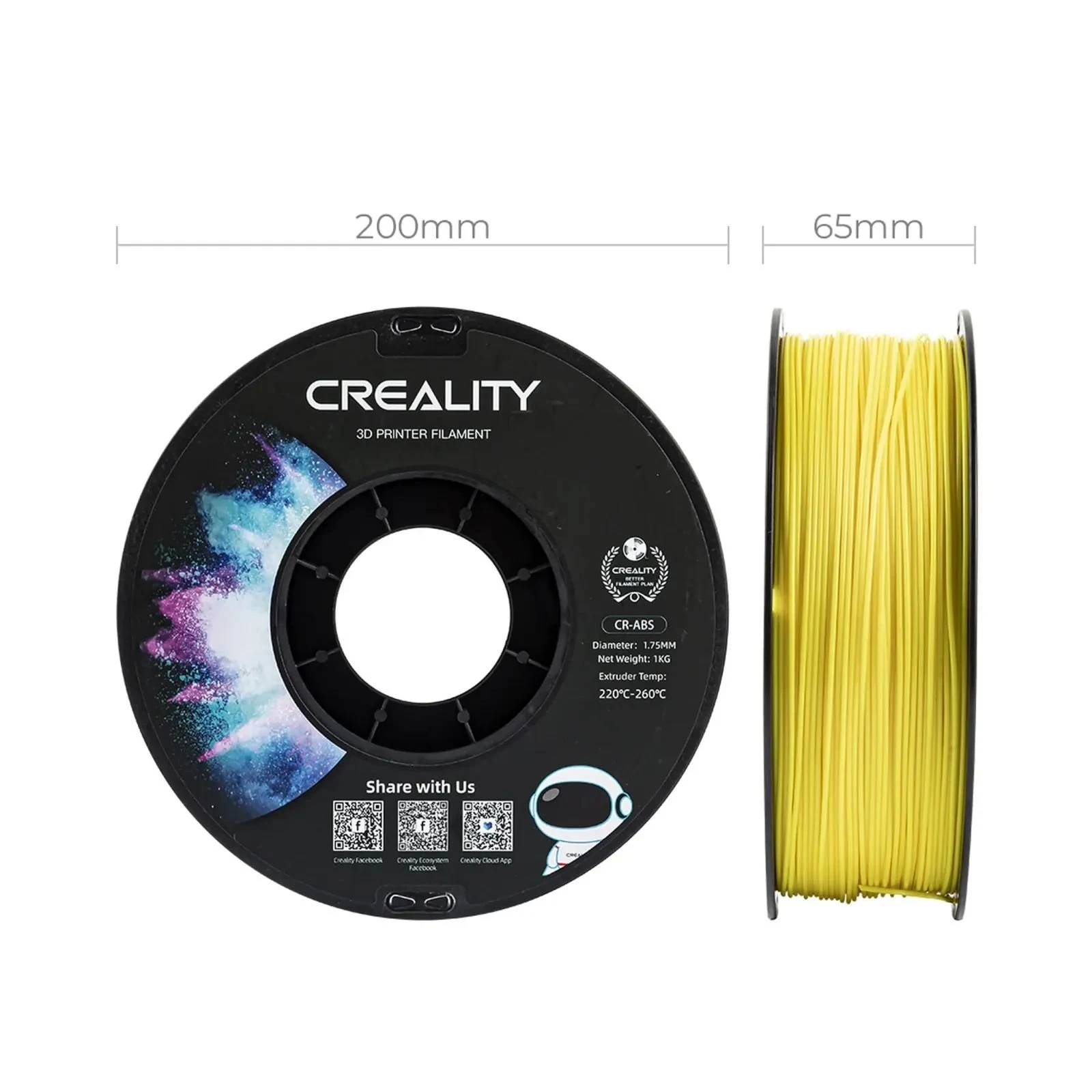Пластик для 3D-принтера Creality ABS 1кг, 1.75мм, blue (3301020036) (UA)
