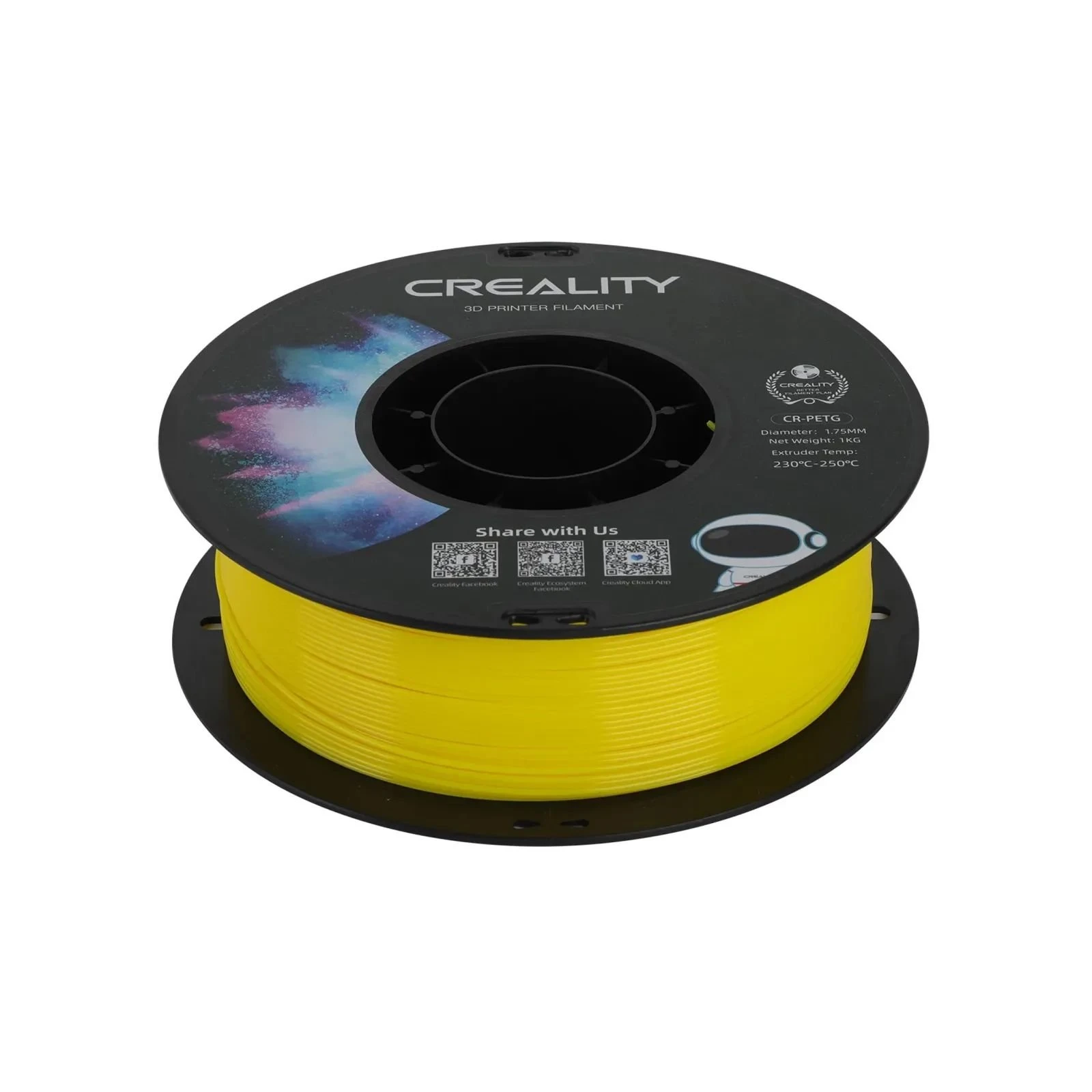 Пластик для 3D-принтера Creality PETG 1.75мм, yellow, 1кг (3301030033) (UA)