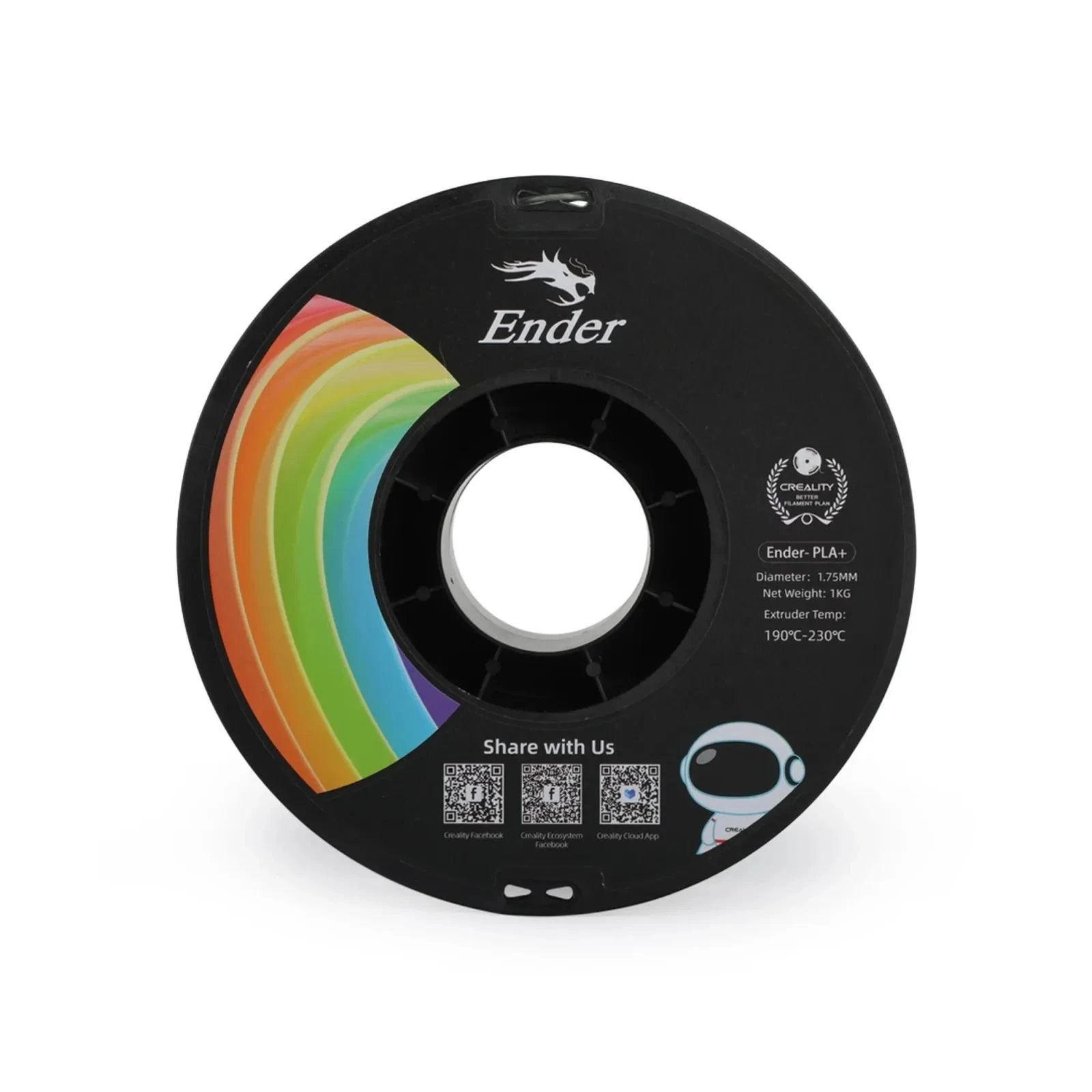 Пластик для 3D-принтера Creality PLA+ 1кг, 1.75мм, gray (3301010308) (UA)