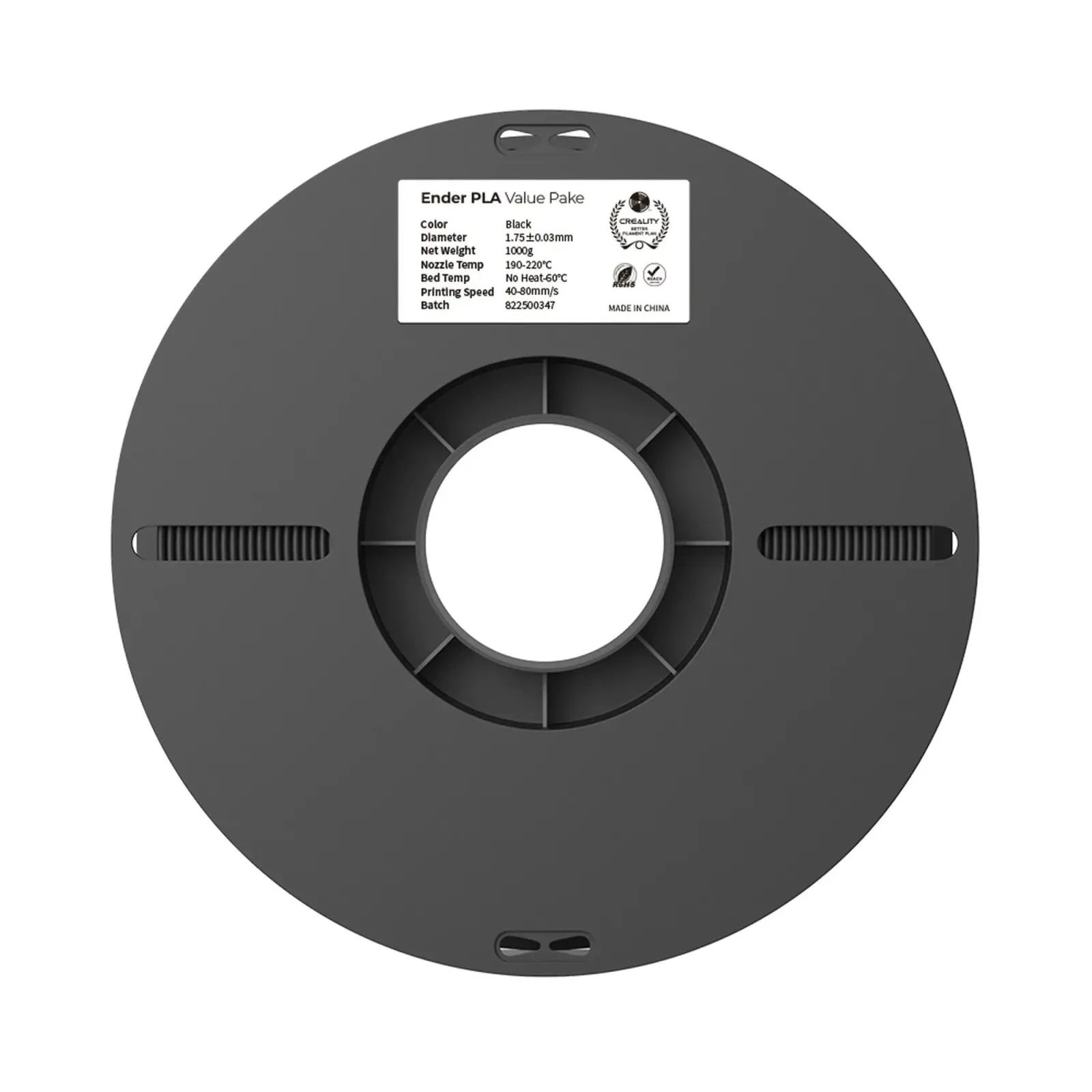 Пластик для 3D-принтера Creality PLA 2x1кг, 1.75мм, white+black (3301010337) (UA)