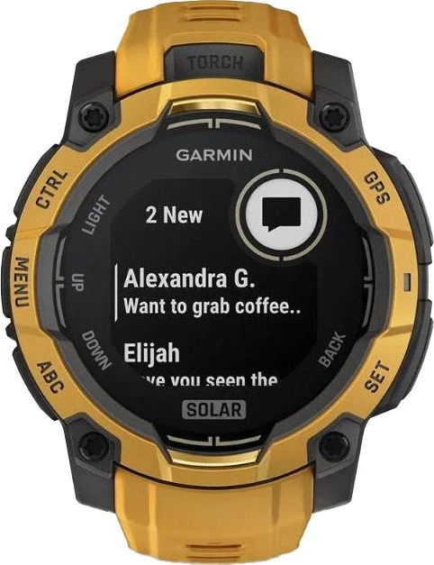Смарт-годинники Garmin Instinct 3 45mm Solar Sunburst з ремінцем Sunburst/Gray (010-02934-02) (UA)