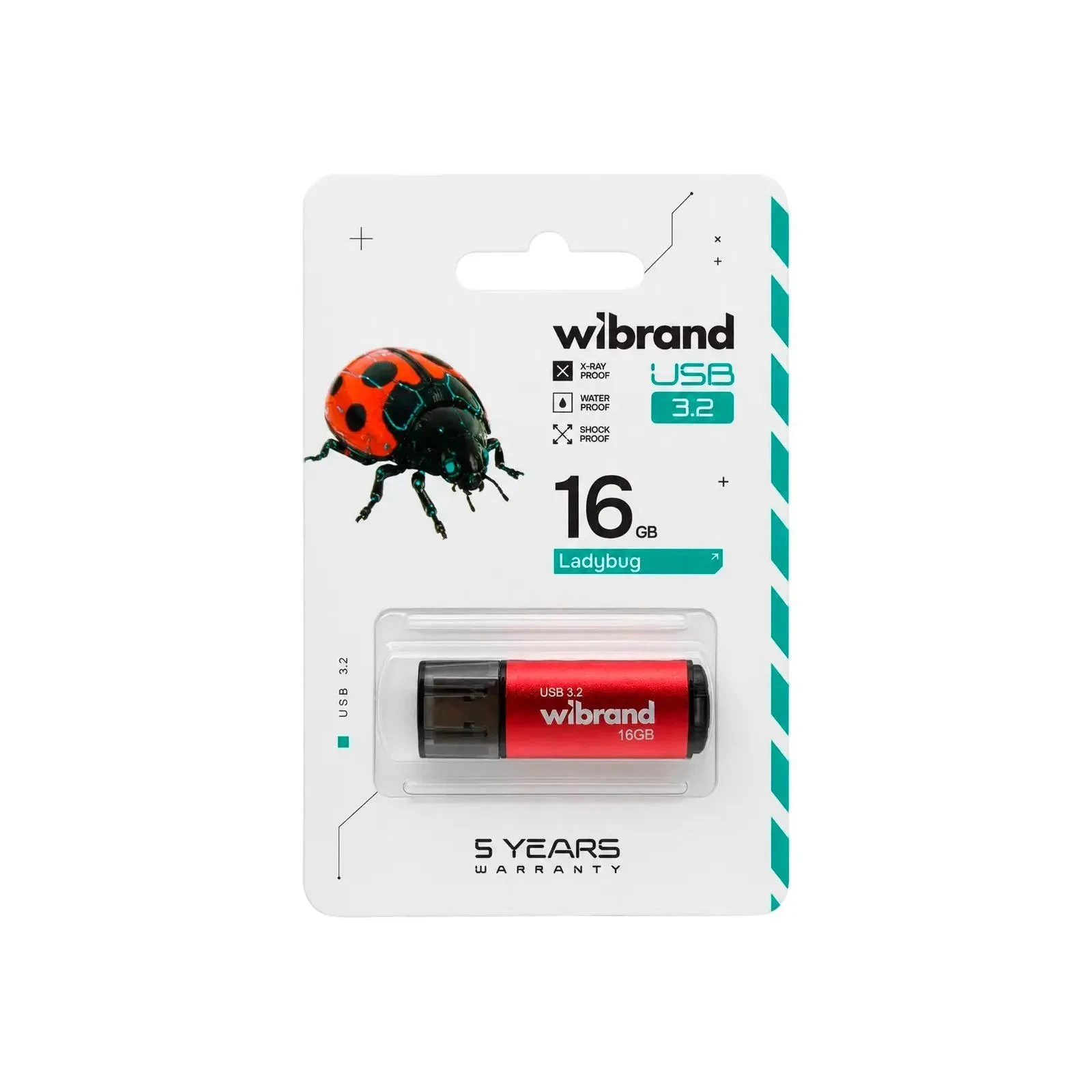 Wibrand 16GB Ladybug Red USB 3.2 (WI3.2/LB16P10S) (UA)