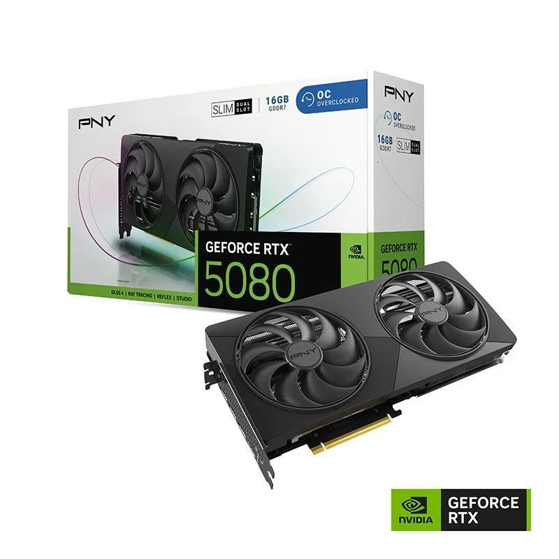 PNY GeForce RTX 5080 Dual-Fan Slim Overclocked (VCG508016DFSXPB1-O)