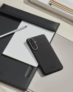 Чехол для смартфона Pitaka Edge Ultra-Slim Case with Aaron Button for Samsung Galaxy S26 - 600D Black/Grey [Twill] (KS2601)