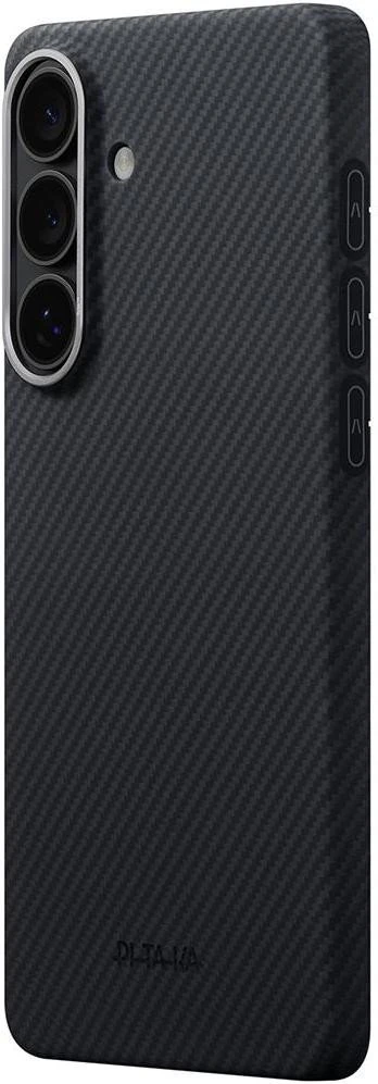Чохол для смартфона Pitaka Edge Ultra-Slim Case with Aaron Button для Samsung Galaxy S26 - 600D Чорний/Сірий [Twill] (KS2601)
