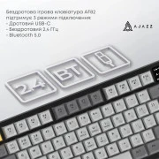 Ajazz AF82 Wireless/Bluetooth/USB UA Black/Gray/Yellow (AF82-BGY) (UA)