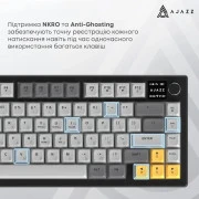 Ajazz AF82 Wireless/Bluetooth/USB UA Black/White (AF82-BW) (UA)