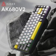 Ajazz AK680 V2 Ice Island Magnetic Switch USB UA Black/Gray/Yellow (AK680-V2-I-BGY) (UA)