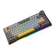 Ajazz AK820 V2 Coconut Flake Switch Wireless/Bluetooth/USB UA Black/Gray/Yellow (AK820-V2-CF-BGY) (UA)