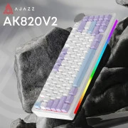 Ajazz AK820 V2 Coconut Flake Switch Wireless/Bluetooth/USB UA Purple/White/Blue (AK820-V2-CF-PWB) (UA)