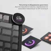 Ajazz AK820 V2 White Peach Switch Wireless/Bluetooth/USB UA Black/Gray (AK820-V2-WP-S-BG) (UA)