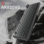 Ajazz AK820 V2 White Peach Switch Wireless/Bluetooth/USB UA Black/Gray (AK820-V2-WP-S-BG) (UA)