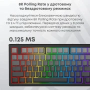 Ajazz AK820 V2 White Peach Switch Wireless/Bluetooth/USB UA Black/Gray (AK820-V2-WP-S-BG) (UA)