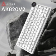 Ajazz AK820 V2 White Peach Switch Wireless/Bluetooth/USB UA White (AK820-V2-WP-S-W) (UA)
