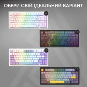 Ajazz AK820 V2 White Peach Switch Wireless/Bluetooth/USB UA White (AK820-V2-WP-S-W) (UA)