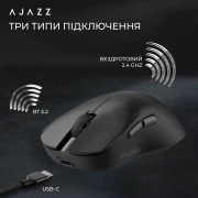 Ajazz x Nacodex NJ08-MC Wireless/Bluetooth/USB Black (NJ08-MC-B) (UA)