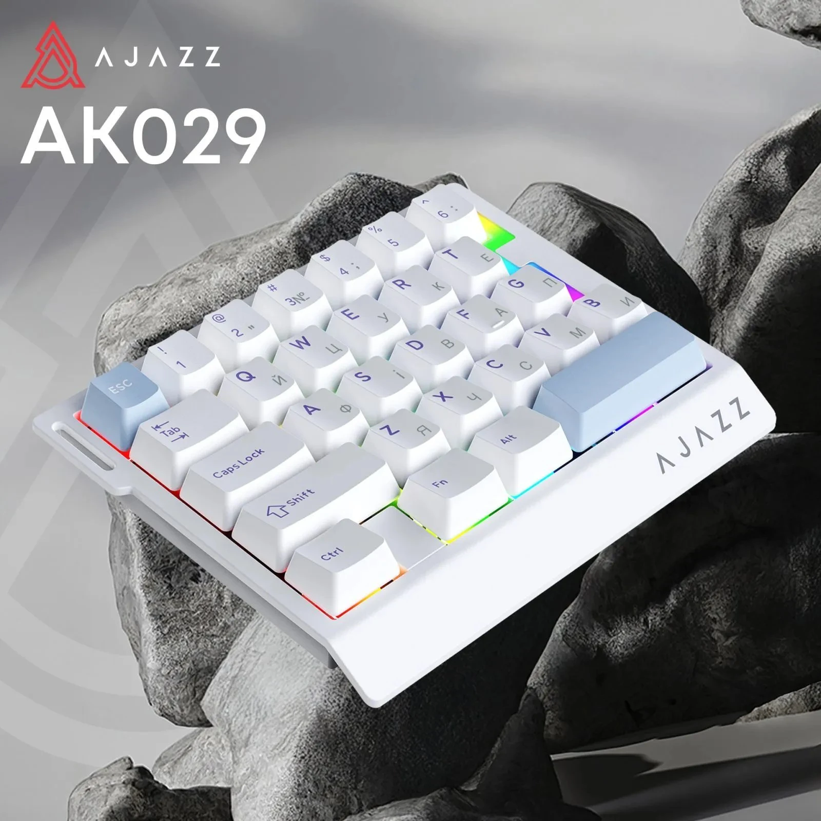 Ajazz AK029 Ice Island Magnetic Switch USB UA White/Blue (AK029-I-WB) (UA)