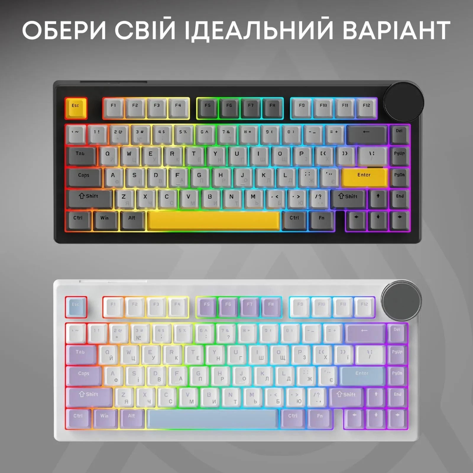 Ajazz AK820 V2 Coconut Flake Switch Wireless/Bluetooth/USB UA Purple/White/Blue (AK820-V2-CF-PWB) (UA)