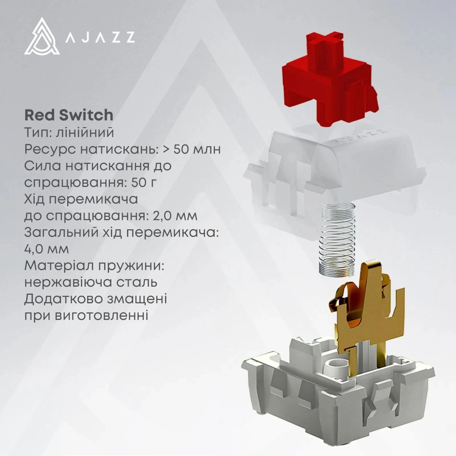 Ajazz NacodeX NK68 V2 Red Switch LED USB UA Purple/White/Blue (NK68-V2-R-PWB) (UA)