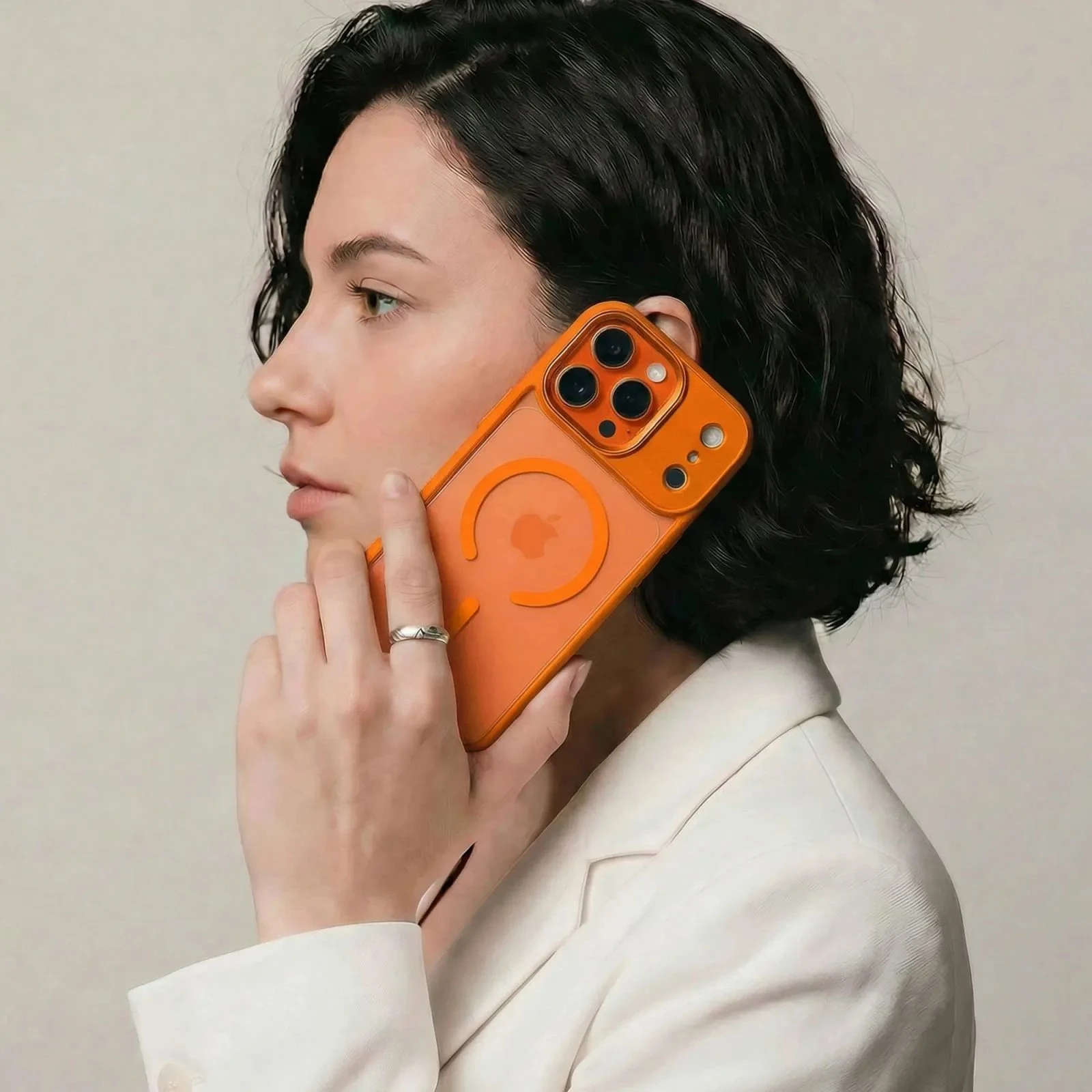 Чохол для мобільного телефону Armorstandart Unit-C MagCase Apple iPhone 17 Pro Orange + Black Button Set (ARM90588) (UA)