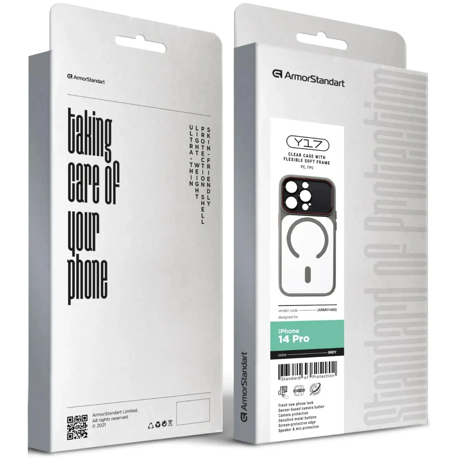Чохол для мобільного телефону Armorstandart Y17 MagCase Apple iPhone 14 Pro Grey (ARM91480) (UA)