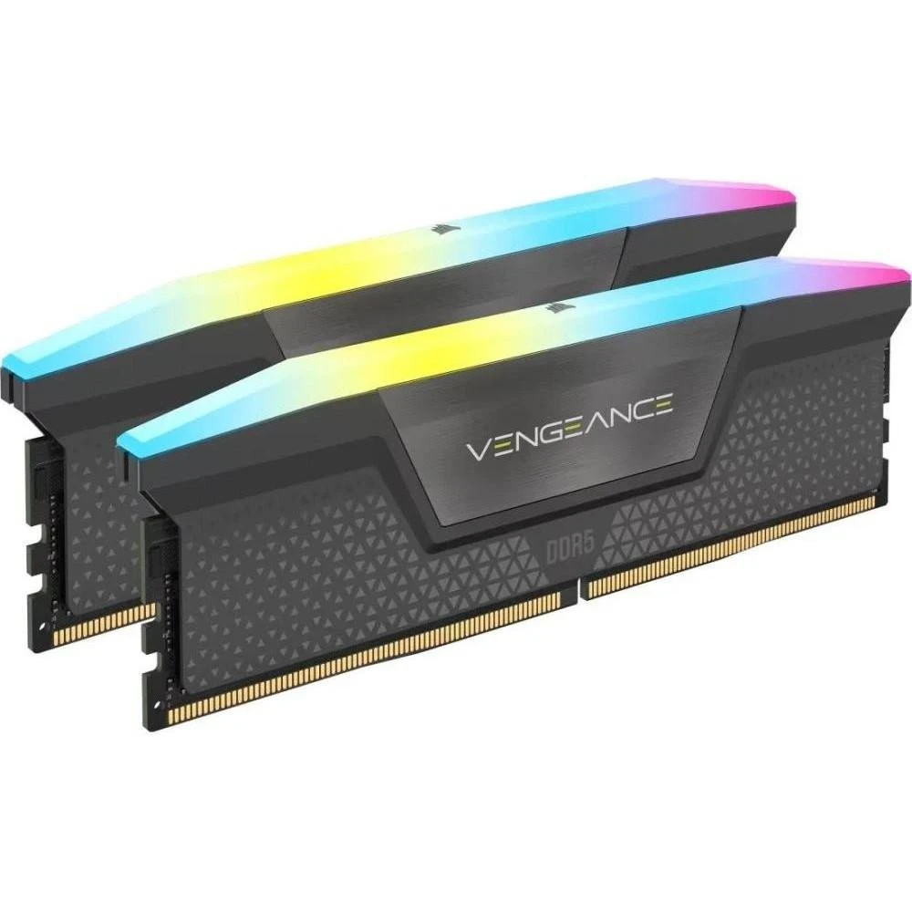 Corsair VENGEANCE RGB DDR5 64GB (2 x 32GB) DDR5 6000 CL40-50-50-96 1.35V Intel XMP AMD EXPO Gray (CMH64GX5M2D6000Z40)