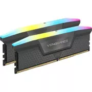 Corsair VENGEANCE RGB DDR5 64GB (2 x 32GB) DDR5 6000 CL40-50-50-96 1.35V Intel XMP AMD EXPO Gray (CMH64GX5M2D6000Z40)
