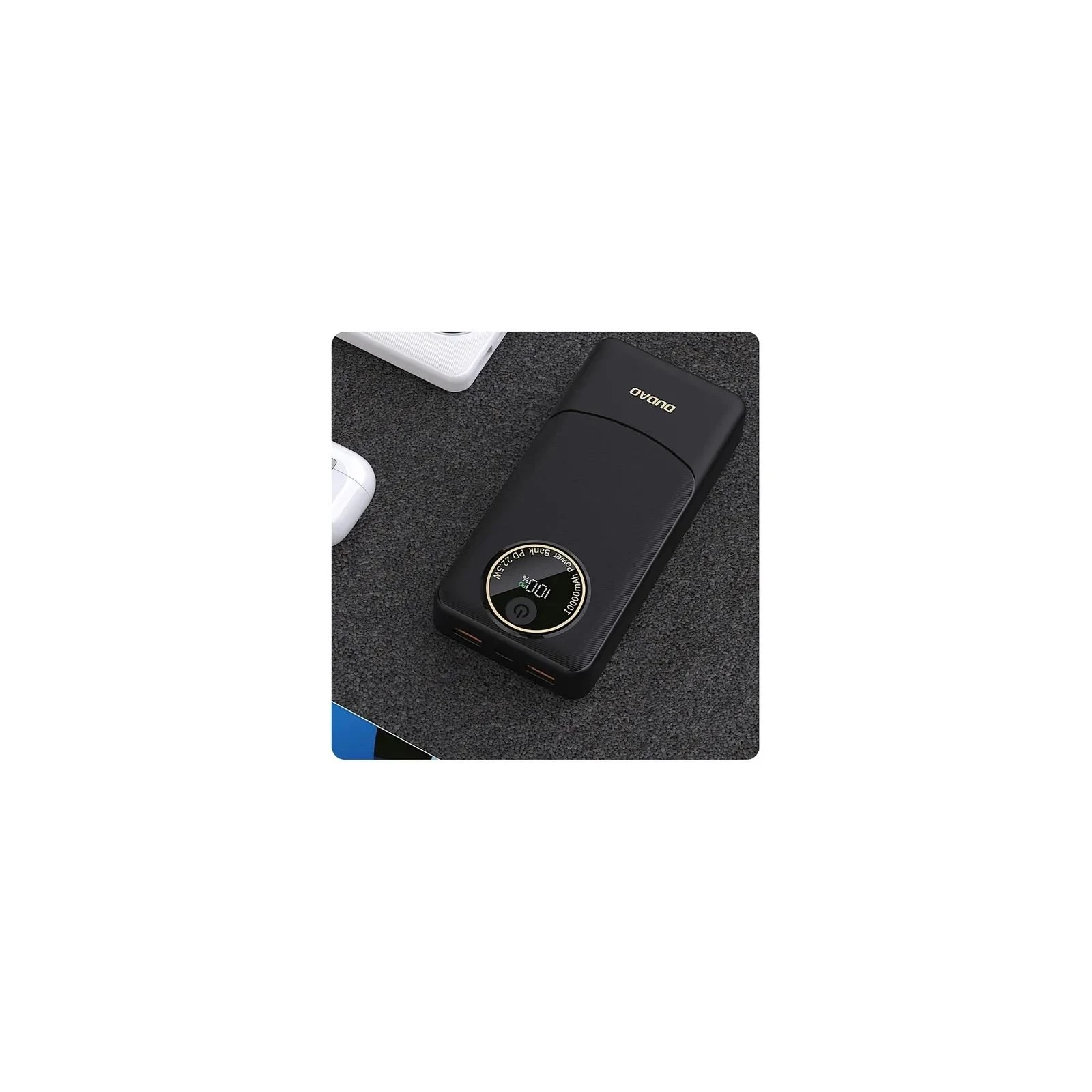 Dudao K12Pro 20000mAh PD/22.5W, USB-A, USB-C, Black (6976625333899) (UA)
