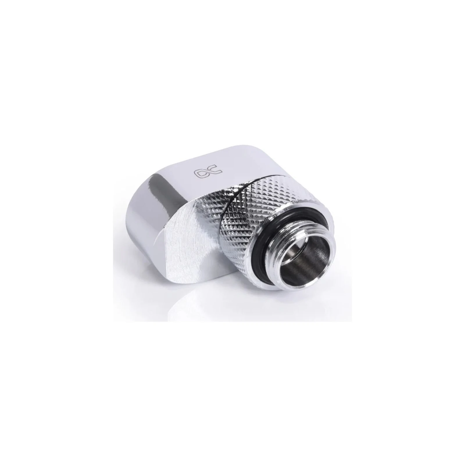 Фітинг для СЖО Alphacool Eiszapfen 16mm off set fitting rotatable - chrome (17602) (UA)
