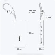 Baseus 25000mAh EnerFill FC41 145W Digital Display Built-in Dual USB-C Cable (E0028H03) (UA)