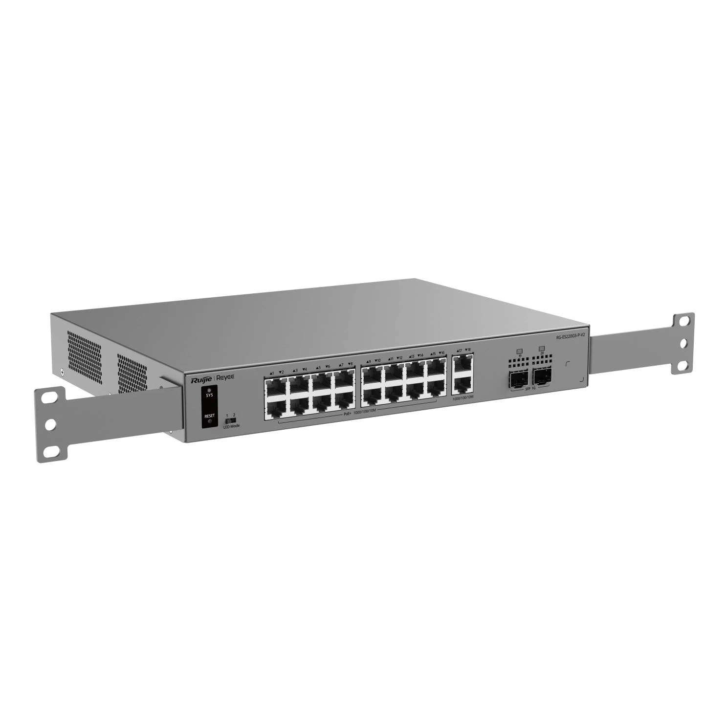 Коммутатор Ruijie Reyee RG-ES220GS-P-V2 (UA) Fast Ethernet (10 / 100 Мбит / с): нет; Gigabit