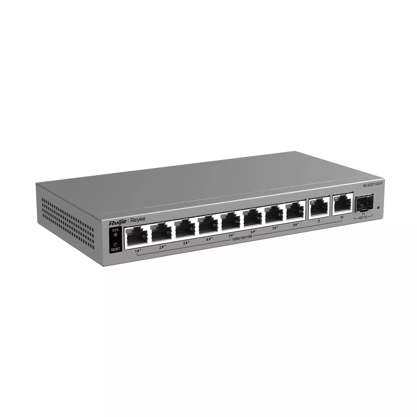 Коммутатор Ruijie Reyee RG-ES211GS-P (UA) Fast Ethernet (10 / 100 Мбит / с): нет; Gigabit