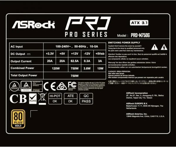 ASRock PRO-M750G (UA)