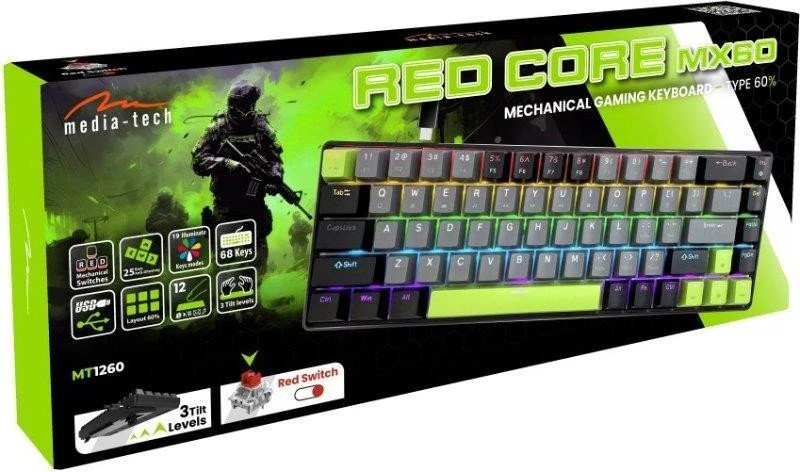 Media-Tech Red Core MX60 Black (MT1260) (UA)