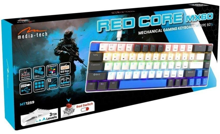 Media-Tech Red Core MX60 White (MT1259) (UA)