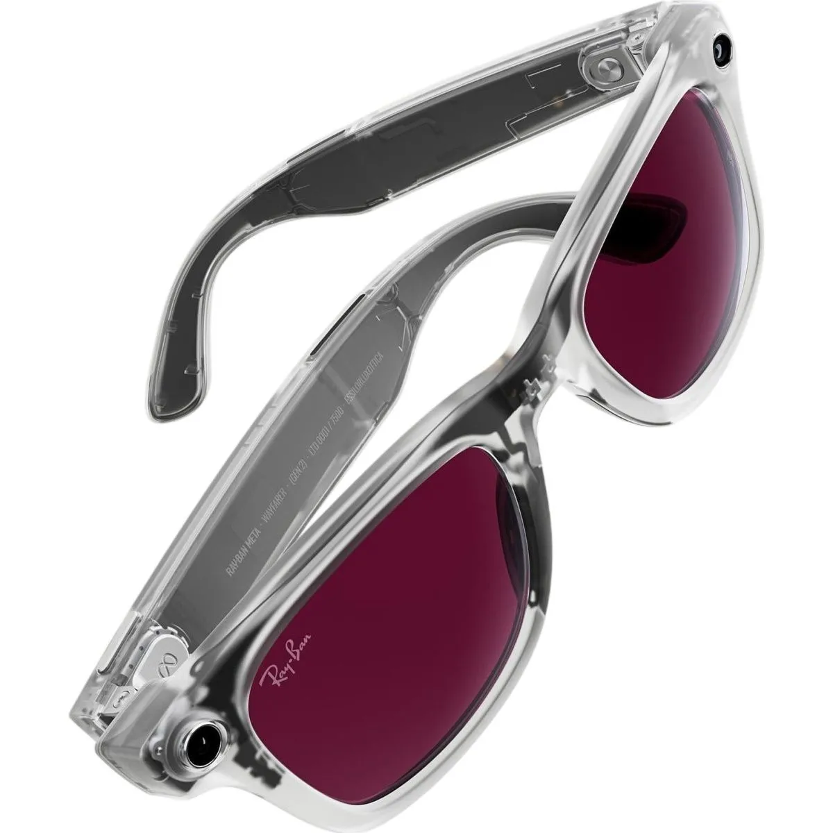 Смарт-окуляри Ray-Ban Meta Wayfarer Gen 2 Lim.Ed. Stand.Matte Transparent Frame/Clear/Ruby Tr.Lens (RW4012 6770MI 50-22)