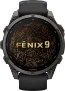 Смарт-часы Garmin Fenix 9 47mm Carbon Gray DLC Titanium with Black Silicone Band (010-04762-10/11)