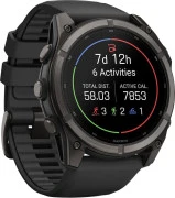 Смарт-часы Garmin Fenix 9 51mm Carbon Gray DLC Titanium with Black Silicone Band (010-04763-10/11)