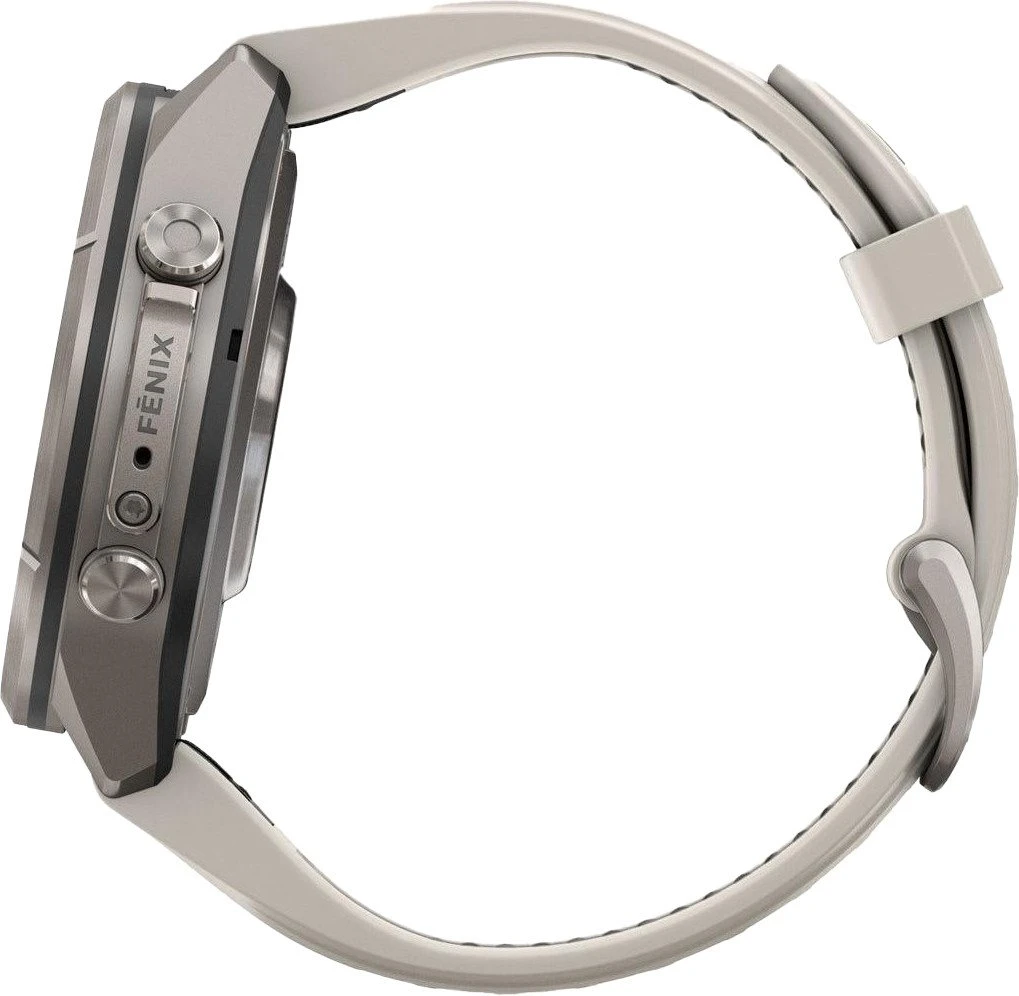 Смарт-годинники Garmin Fenix 9 Pro inReach 43mm Titanium з Fog Gray/Dark Sandstone силіконовим ремінцем (010-04335-80/81) Лінійка: Fenix 9 Pro; Тип: