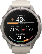 Смарт-часы Garmin Fenix 9 Pro inReach 43mm Titanium with Fog Gray/Dark Sandstone Silicone Band (010-04335-80/81)