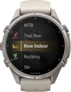 Смарт-часы Garmin Fenix 9 Pro inReach 43mm Titanium with Fog Gray/Dark Sandstone Silicone Band (010-04335-80/81)