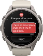 Смарт-часы Garmin Fenix 9 Pro inReach 43mm Titanium with Fog Gray/Dark Sandstone Silicone Band (010-04335-80/81)